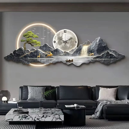 Design Luxury LED Wall Clock For Modern Living Room Decor by zapcart