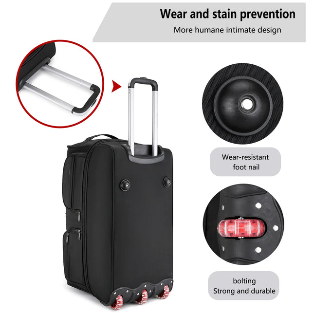 2026 New Fashion Travel Bag Women's Large-Capacity Men's Sports Bag Waterproof Travel Bag Roller Trolley Bag Duffel Bag by zapcart