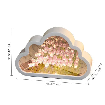 Choice Tulip Cloud Lamp DIY Mirror Night Light for Teens by zapcart