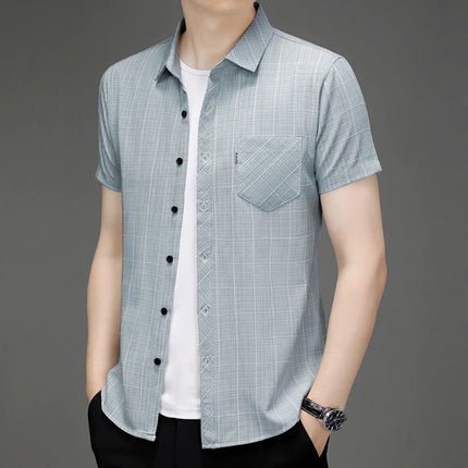 Choice Men No Iron Business Casual Short Sleeve Shirt by zapcart