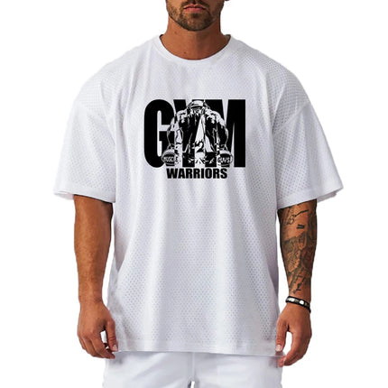 Muscleguys Mens Oversized Quick Dry Breathable Gym Tee by zapcart