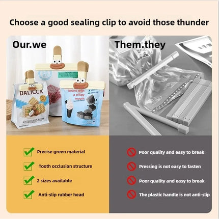 Creative Food Bag Sealing Clip Kitchen Storage Tool Plastic Refrigerator Snack Organizer Decorative Small Clips for Home Use by zapcart