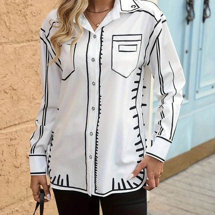 Spring Printed Ladies Shirts For Women With Vibrant Prints by zapcart