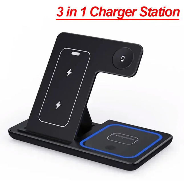 VIKEFON 3 In 1 30W Fast Wireless Charger For iPhone Watch by zapcart