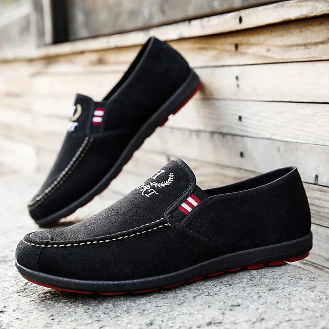 Men's Canvas Slip On Shoes Breathable Summer Comfort by zapcart