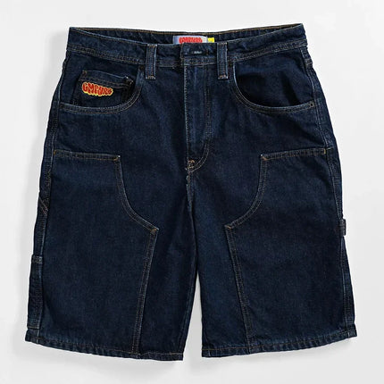 Y2K Embroidered Shorts For Unisex Denim Streetwear Comfort by zapcart