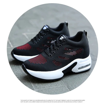 Women Platform Mesh Breathable Sneakers For Spring Comfort by zapcart