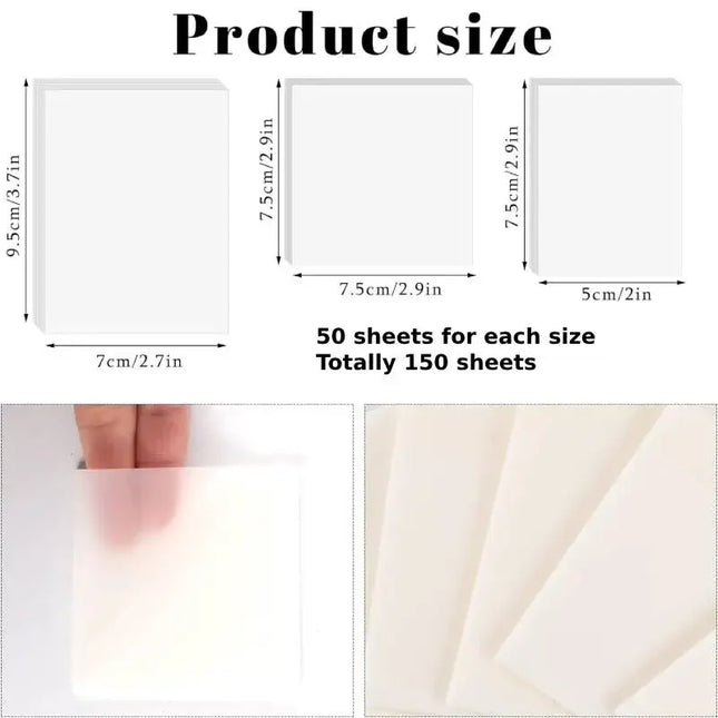 Choice Transparent Sticky Notes 150pcs Self Adhesive Study by zapcart