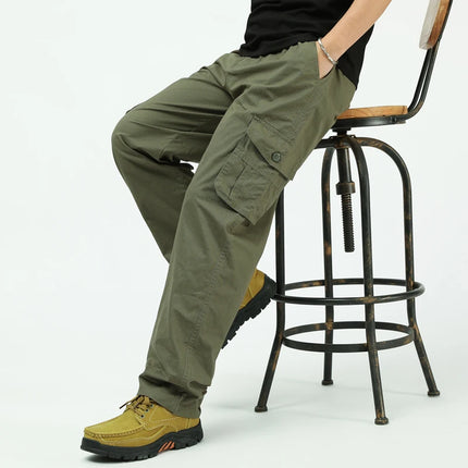 CPCOEPAXCN Mens Cargo Pants Cotton Loose Fit Multi Pocket by zapcart