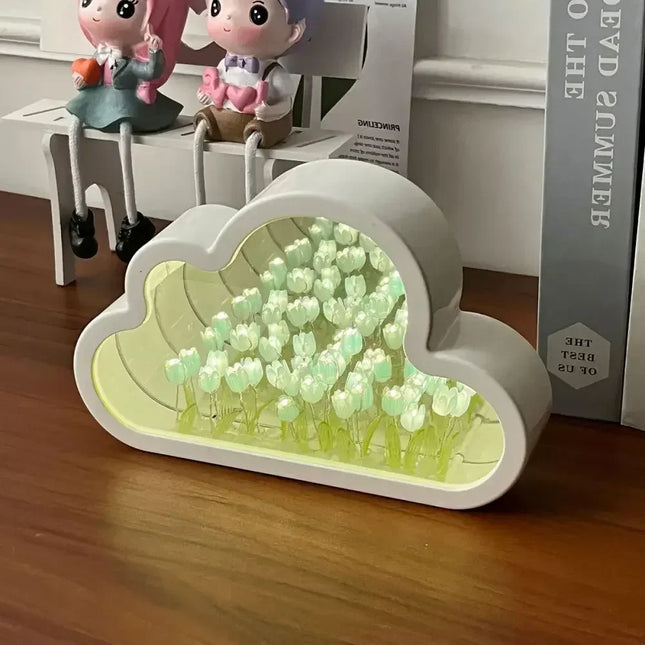 Choice Tulip Cloud Lamp DIY Mirror Night Light for Teens by zapcart