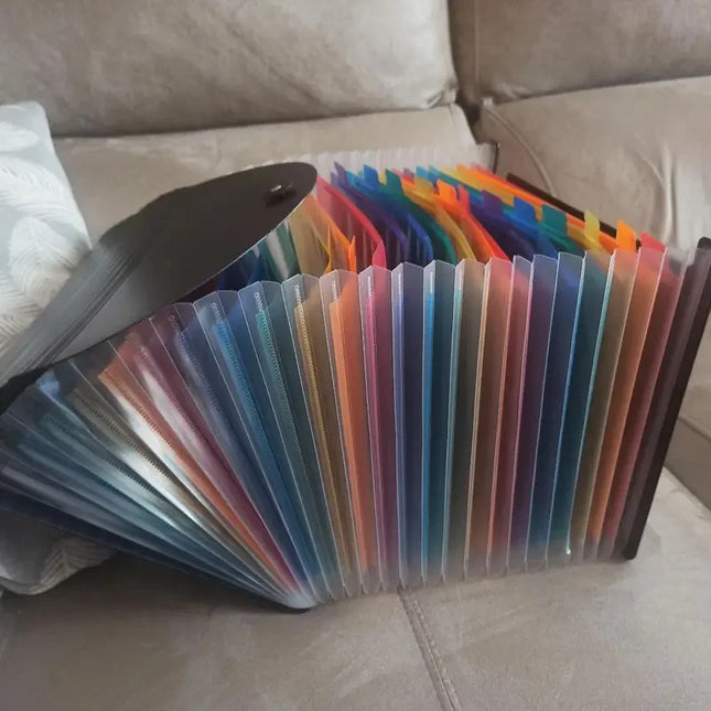 25/13 Pockets File Folder Accordion File Organizer/Portable Expandable Plastic Filing Box,Paper/Document/ with Colored Tabs by zapcart