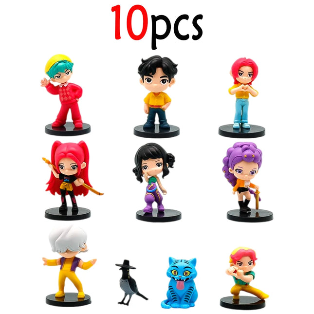 10pcs/Set Witch Huntress Squad Anime Figure Toys Q Version Derpys Tiger Rumi Mira Zoey Sussy Figurine Doll Fans Christmas Gift by zapcart