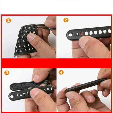 Anti Lost Metal Car Keychain with Custom Phone Number Tag | Double Key Ring Key Holder