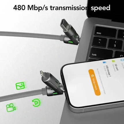 MFISH 4-in-1 USB Cable 240W Fast Charge for iPhone and iPad by zapcart