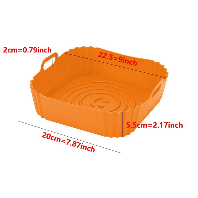 Choice Reusable Air Fryer Pan Liner Nonstick Silicone Cooks by zapcart