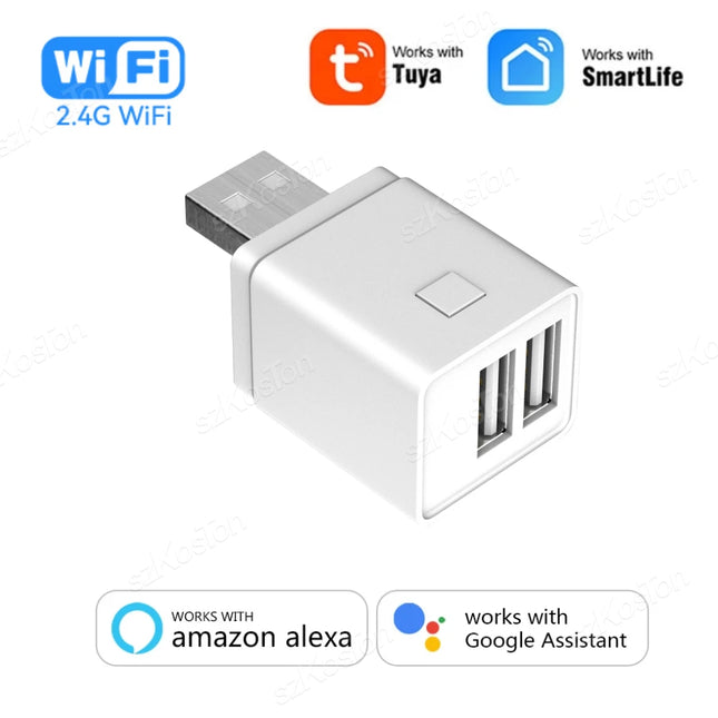 Tuya Smart Plug Micro USB Adaptor 5V WiFi Alexa Google by zapcart