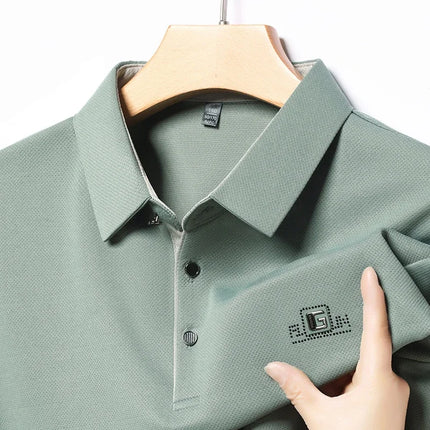 CN Zhejiang Mens New Business Casual Polo Shirt Breathable by zapcart