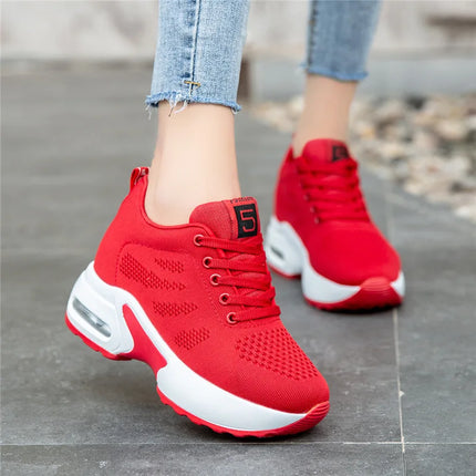 Women Platform Mesh Breathable Sneakers For Spring Comfort by zapcart
