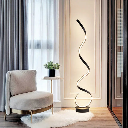 YongYing Lumin Minimalist LED Floor Lamp Spiral Strip Living
