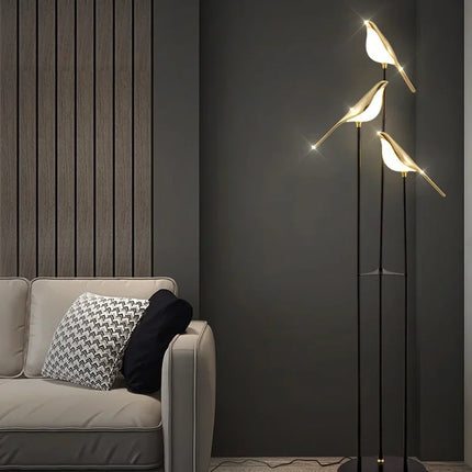 Jiankexing Bird Illumination LED Floor Lamp for Bedroom