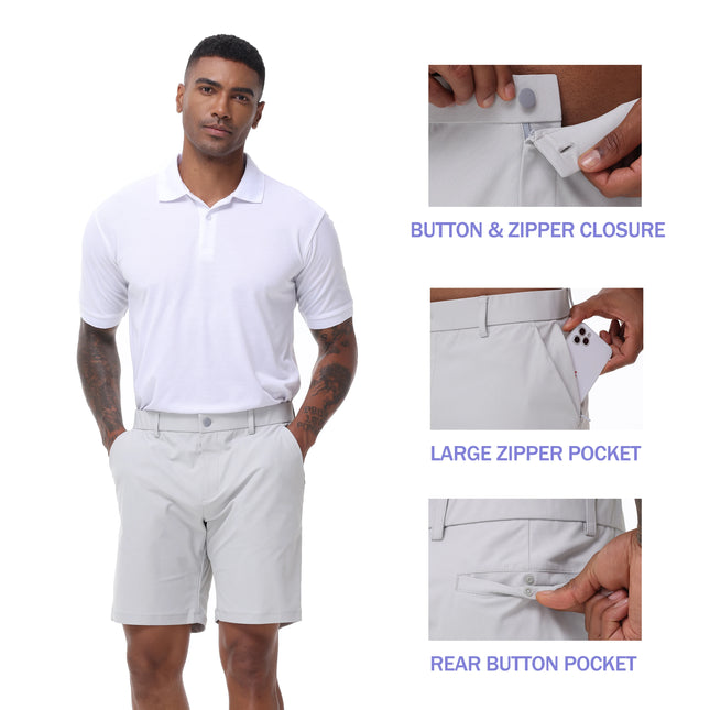 Mens Cargo Shorts CN Fujian Stretch Waist Golf Pockets by zapcart