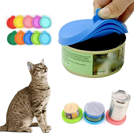 Choice Reusable Pet Food Can Cover Set With Spoon For Pets by zapcart