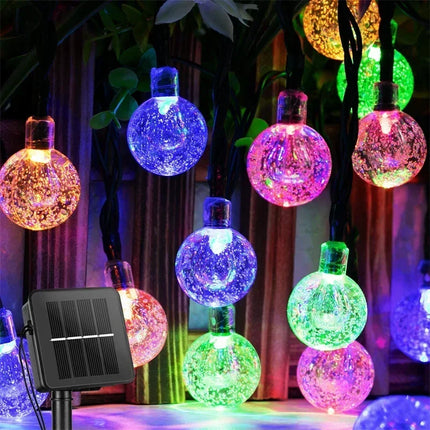 TDRSHINE Solar String Lights Crystal Globe 8 Modes Garden by zapcart