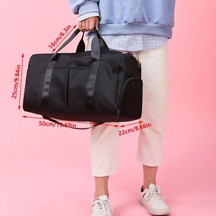 ISKYBOBCN Women Nylon Gym Duffle Bag Overnight Travel by zapcart