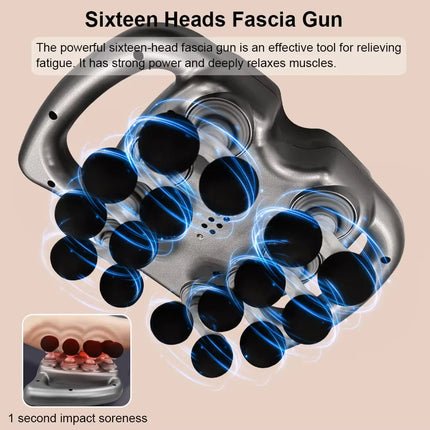 MIVM Fascia Gun 16 Head Deep Tissue Massager for Athletes by zapcart