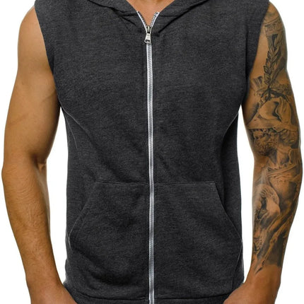 Mens Slim Summer Hooded Sleeveless Vest CN Guangdong by zapcart