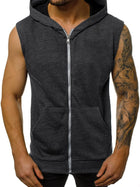 Mens Slim Summer Hooded Sleeveless Vest CN Guangdong by zapcart