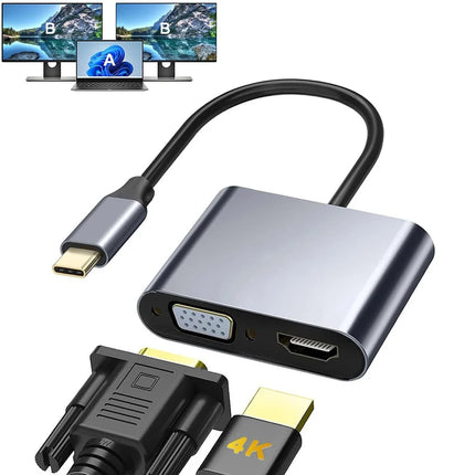 Nku USB C Dock Thunderbolt 3 and 4 Dual 4K HDMI VGA Laptop by zapcart