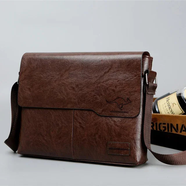 Luxury Brand Men Leather Messenger Bag For IPAD Business by zapcart