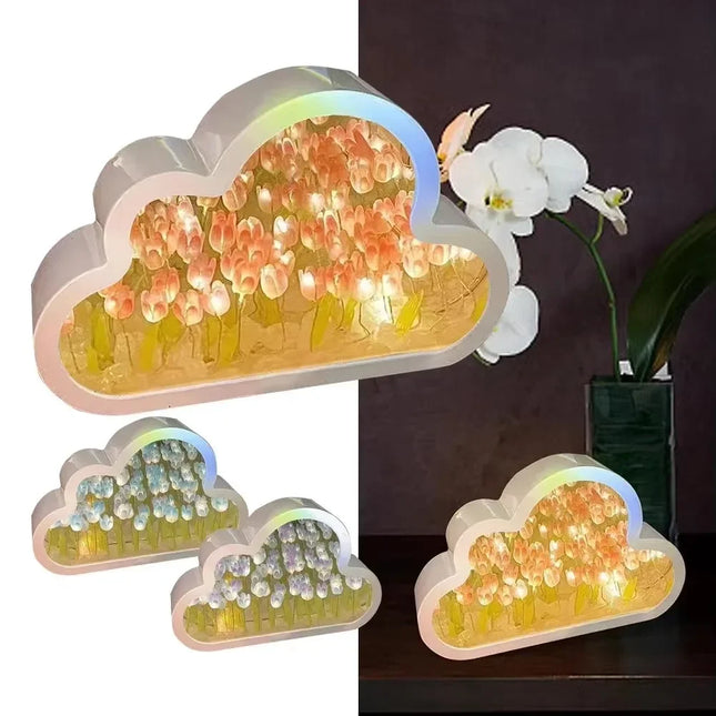 Choice Tulip Cloud Lamp DIY Mirror Night Light for Teens by zapcart