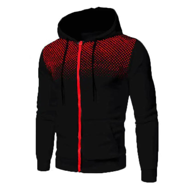 Men's Slim Fit Zip Hoodie Sweatshirt For Autumn Warmth
