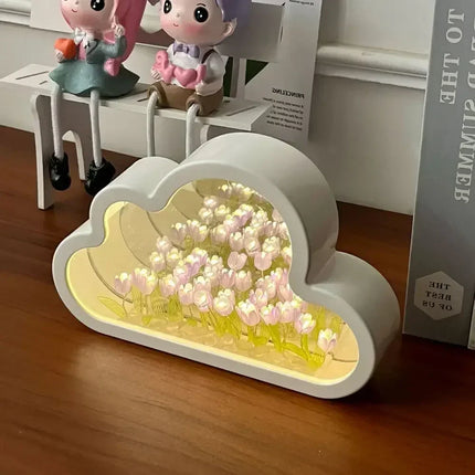 Choice Tulip Cloud Lamp DIY Mirror Night Light for Teens by zapcart