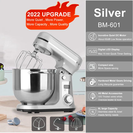 BioloMix Stand Mixer Home Cooks Cream Quiet 6 Speed by zapcart