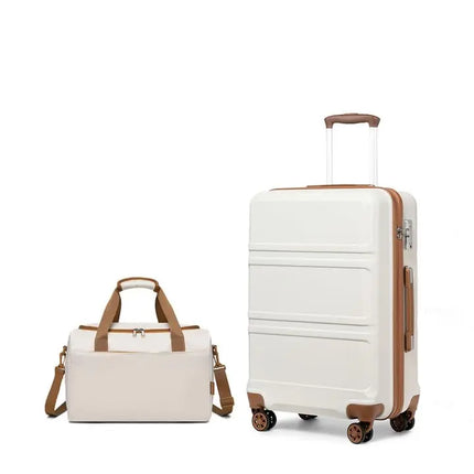 Kono 2 Piece Lightweight Luggage Set Ryanair TSA Lock by zapcart