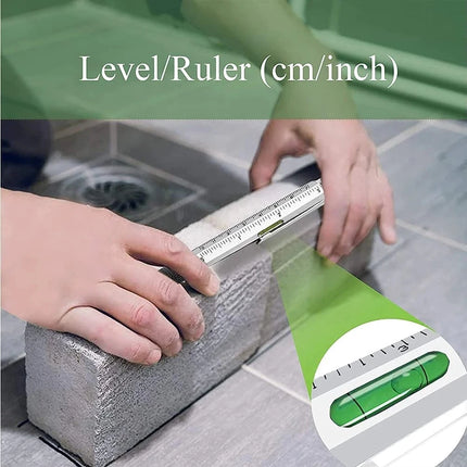 7 in1 Multifunction Ballpoint Pen With Modern Handheld Tool Measure Technical Ruler Screwdriver Touch Screen Stylus Spirit Level by zapcart