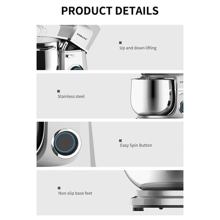 Houselin Dough Kneader Stand Mixer 1700W 6 Speeds Home by zapcart