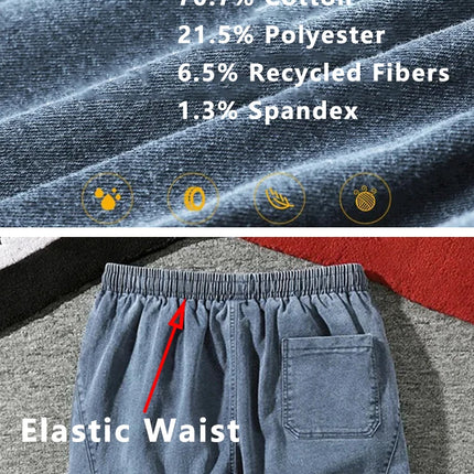 Anbican Men Plus Size Cargo Jeans Baggy Denim Jogger by zapcart