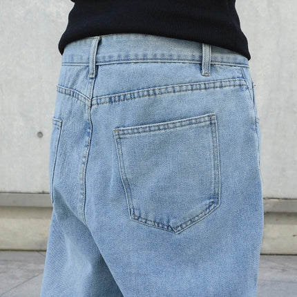 CN Guangdong Men Baggy Jeans Oversize Wide Leg Denim by zapcart