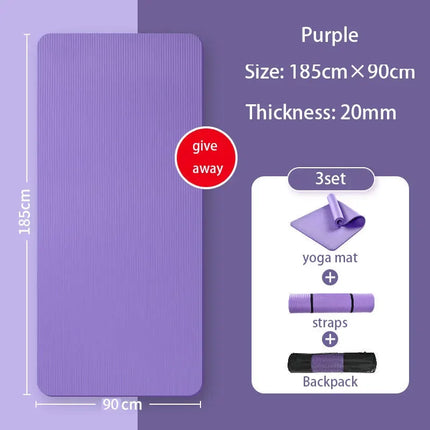 NBR Waterproof Dense Rebound Yoga Mat Non Slip For Home Gym by zapcart