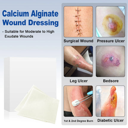 Choice Calcium Alginate Wound Dressing 10 Pack For Wounds by zapcart