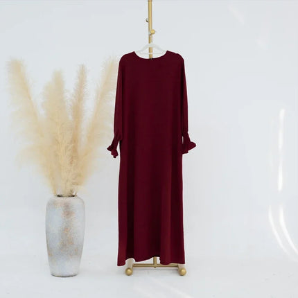 Abaya Dress For Muslim Women Elegant Long Sleeve Ramadan by zapcart