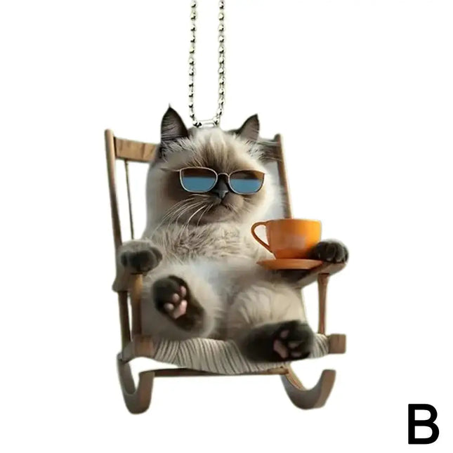 Choice 2D Acrylic Car Pendant for Drivers Dog Cat Lovers by zapcart