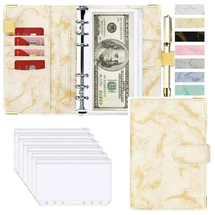 A6 Budget Binder PU Leather Organizer For Students by zapcart