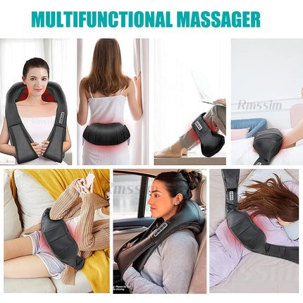 Rmssim Shiatsu Neck Massager Heated U Shape Kneading Home by zapcart