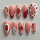 Sweet Letter Press On Nails For Girls Almond Shape Bowknots by zapcart