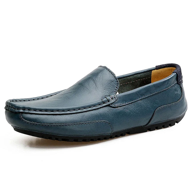 DZAG Men Leather Loafers Breathable Slip On Driving Shoes by zapcart